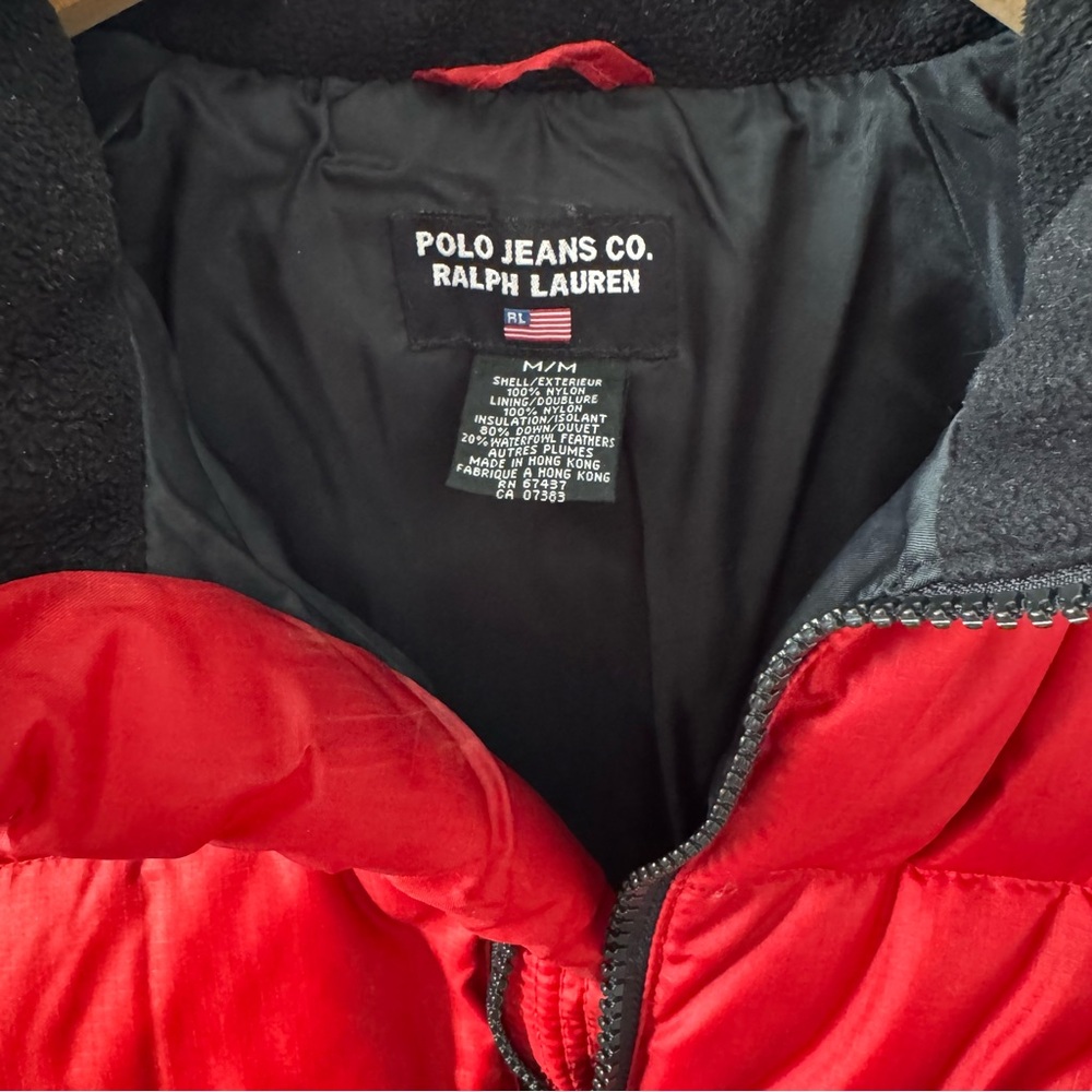 Vintage 1990’s Polo Ralph Lauren Red Puffer Jacket - Picture 5 of 11